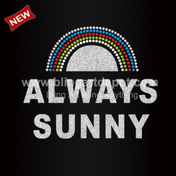 Always Sunny Rhinestone Heat Transfer Glitter Vinyl Always Sunny Rhinestone Heat Transfer Glitter Vinyl